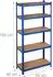 Relaxdays Schwerlastregal 5 Ebenen, MDF, blau