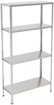 Relaxdays Schwerlastregale 4 B&ouml;den, Stahl verzinkt, 150x75x30cm, 160kg, 2er-Set