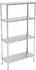 Relaxdays Schwerlastregale 4 Böden, Stahl verzinkt, 150x75x30cm, 160kg, 2er-Set