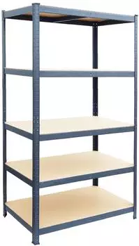 Relaxdays Schwerlastregal 5 Ebenen, 200x100x50cm, 875kg, anthrazit