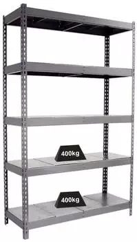 Proregal Metal Beast Five Schwerlastregal 200x240x60cm, 400kg Fachlast, grau (PR_RS18-36)