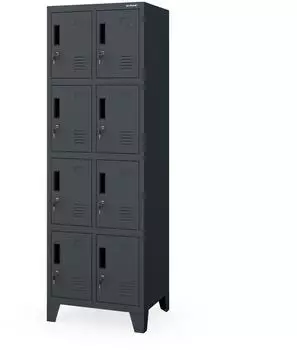 Jan Nowak ROBERT 2 Plus Schließfachschrank Metall, 10 Fächer, anthrazit (172x56x45cm)