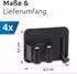 ECENCE Gerätehalter Wand selbstklebend, 4 Stück, schwarz, Edelstahl