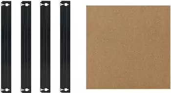 Shelfplaza BLACK Fachboden-Set HDF 60x60cm schwarz (413CG6060)