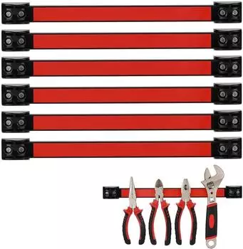 LuxusKollektion Magnet-Werkzeugleiste 30cm, Metall, 6er-Set