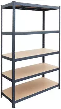 Relaxdays Schwerlastregal 5 Ebenen, 200x120x40cm, 875kg, anthrazit