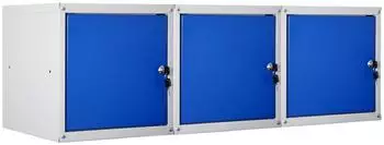 Proregal Schlie&szlig;fachw&uuml;rfel Cubic 3er-Set, grau/blau, Metall, 35x35x35cm (PR_MRT23-02)