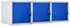 Proregal Schließfachwürfel Cubic 3er-Set, grau/blau, Metall, 35x35x35cm (PR_MRT23-02)