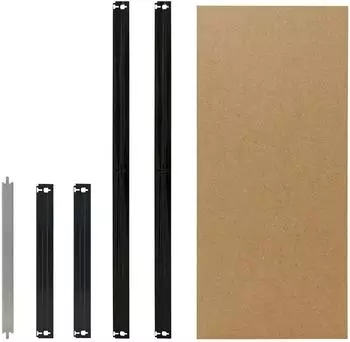 Shelfplaza BLACK Fachboden-Set 80x45cm, schwarz, Stahl (413CG8045)