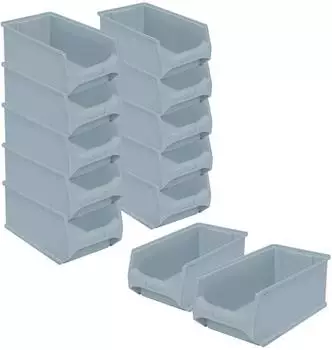 BRB Sichtbox Profi LB3 7,6L grau, 12er-Set (LB3)