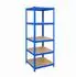 Relaxdays Schwerlastregal 5 Ebenen 200x60x60cm 875kg blau/braun