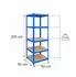 Relaxdays Schwerlastregal 5 Ebenen 200x60x60cm 875kg blau/braun