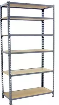 Proregal Giant Muli Schwerlastregal 250x100x40cm, 6 Fachb&ouml;den, 150kg, grau (PR_RS8-05)