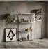 Relaxdays Schwerlastregal Metall 4 Ebenen, 75x145x30cm