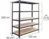 Relaxdays Schwerlastregal 5 Ebenen, 200x120x60cm, 875kg, anthrazit
