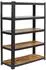 Relaxdays Schwerlastregal 5 Ebenen 500kg, Stahl & MDF, 100x200x40cm (10052509)