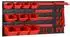vidaXL Stapelboxen-Wandregal 35-tlg., rot/schwarz, 77x39cm, Polypropylen (152205)