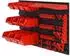 vidaXL Stapelboxen-Wandregal 35-tlg., rot/schwarz, 77x39cm, Polypropylen (152205)