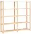 vidaXL Lagerregal 5 Böden, Massivholz Kiefer, 170x38x170cm, 500kg (10er-Set)