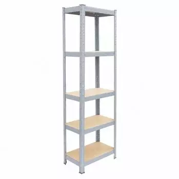 Relaxdays Schwerlastregal 5 Ebenen 875kg, 180x50x30cm, Metall/MDF