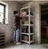 Relaxdays Schwerlastregal 5 Ebenen 875kg, 180x50x30cm, Metall/MDF