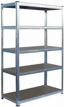 Relaxdays Schwerlastregal 5 Ebenen 875kg, verzinkt, 200x100x60cm