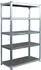 Relaxdays Schwerlastregal 5 Ebenen 875kg, verzinkt, 200x100x60cm