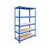 Relaxdays Schwerlastregal 5 Ebenen 875kg, 200x120x40cm, blau/braun
