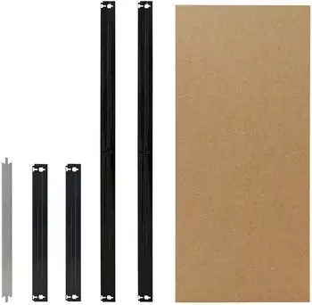 Shelfplaza BLACK Fachboden-Set f&uuml;r Schwerlastregale 45x40cm, schwarz, HDF (413CG4540)