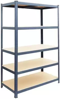 Relaxdays Schwerlastregal 5 Ebenen, 200x100x60cm, anthrazit, 875kg Traglast