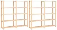 vidaXL Lagerregale 5 B&ouml;den 2 Stk. 170x38x170cm Massivholz Kiefer 500kg