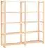 vidaXL Lagerregale 5 Böden, Kiefernholz, 170x38x170cm, 500kg, 2er-Set