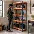 Relaxdays Schwerlastregal 5 Ebenen, 200x100x60cm, 875kg, Metall/MDF (10010342)