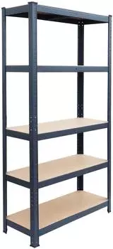 Relaxdays Schwerlastregal 5 MDF-Ebenen 180x75x30cm 875kg anthrazit