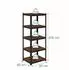 Relaxdays Schwerlastregal 5 Ebenen, 60x200x60cm, 500kg, Metall/Holz (10019956)