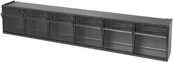 Bott Klarsichtmagazin 6 K&auml;sten f&uuml;r Lochplatten 600x96x112mm (02513017.19)