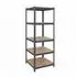 Relaxdays Schwerlastregal 5 MDF-Ebenen 200x60x60cm 875kg anthrazit