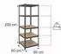 Relaxdays Schwerlastregal 5 MDF-Ebenen 200x60x60cm 875kg anthrazit