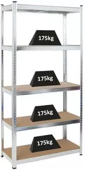 Proregal Gorilla Kellerregal 180x90x40cm, Fachlast 175kg, verzinkt (RD21-01)