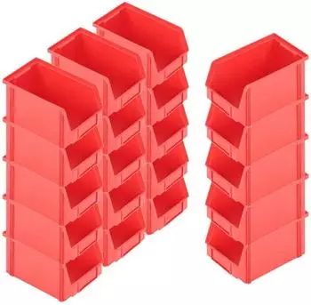BRB Sichtlagerbeh&auml;lter Classic FB 4, 3,7L, rot, 20er-Pack (32123)