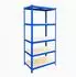 Relaxdays Schwerlastregal 5 Böden 875kg, 90x180x40cm, blau (10016073)