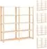 vidaXL Lagerregal 5 Böden Massivholz Kiefer 170x38x170cm (3051111)