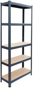 Relaxdays Schwerlastregal 5 Ebenen, 180x60x30cm, 875kg, anthrazit