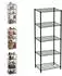 Relaxdays Metallregal 5 Ebenen 56x160x35cm 175kg schwarz