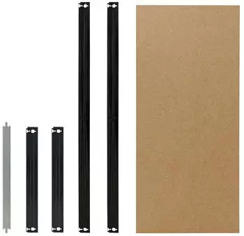 Shelfplaza BLACK Fachboden-Set für Schwerlastregale 50x23cm, schwarz (413CG5023)