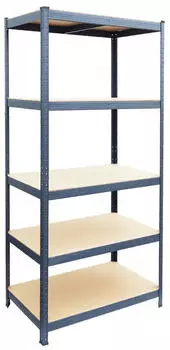 Relaxdays Schwerlastregal 5 Ebenen, 180x90x40cm, 875kg, anthrazit