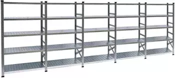 Proregal Proximo Steckregal 5 Ebenen, 200x600x60cm, verzinkt, 200kg Fachlast (PR_RME1-06)