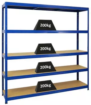 Proregal Giant Elephant Schwerlastregal 180x180x45cm 200kg blau (RK4-10)