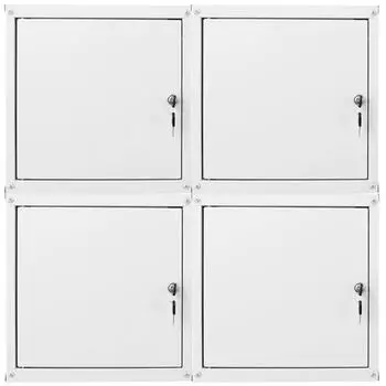 Proregal Cubic XL Schließfachwürfel 4er-Set, grau, Metall, 45x45x45cm (PR_MRT13-03)