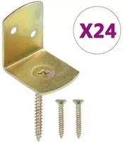 vidaXL Flechtzaunhalter 24 Stk. L-Form Verzinktes Metall